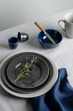 Rörstrand Swedish Grace deep plate Ø19 cm, stone (dark grey) GreyBlack Hot