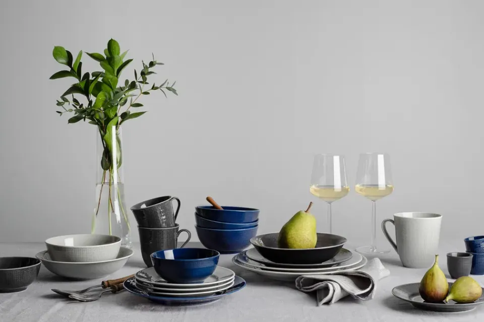 Rörstrand Swedish Grace deep plate Ø19 cm, Mist Grey New