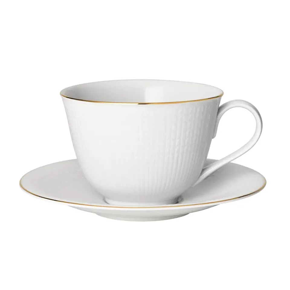 Rörstrand Swedish Grace Gala teacup with saucer, White Discount