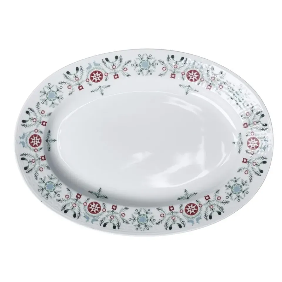 Rörstrand Swedish Grace Winter plate oval, White Hot