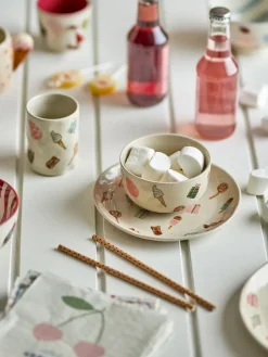 Bloomingville Sweets dinnerware set 3 pieces, Nature White Outlet