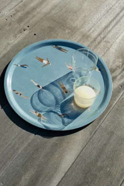 Fine Little Day Swimmers tray Ø38 cm, Blue Sale
