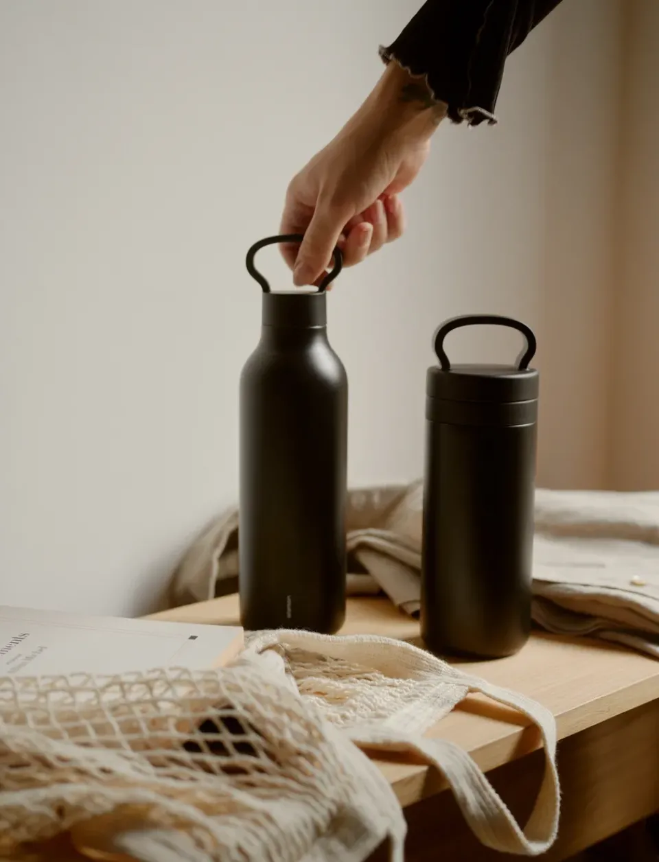 Stelton Tabi thermos mug 0.4 L, Black Outlet