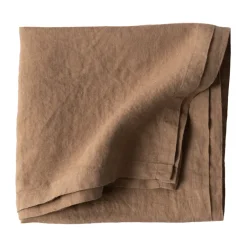 Tell Me More Tablecloth linen 175x175 cm, Hazelnut Brown Outlet