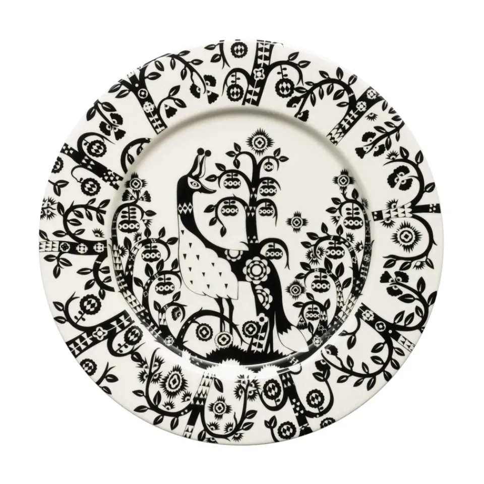Iittala Taika plate 22 cm, black BlackWhite Clearance