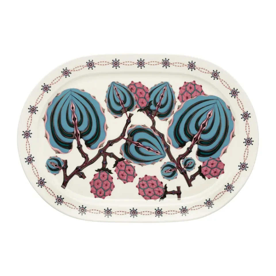 Iittala Taika Sato serving plate oval 41 cm, White- coloured Multi Outlet