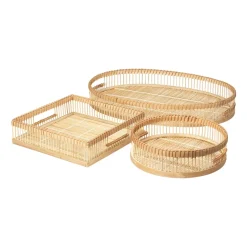 Broste Copenhagen Taro tray 3 pieces, Rotting Beige Outlet