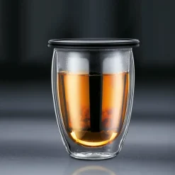 Bodum Tea For One glass with tea strainer, Black Sale