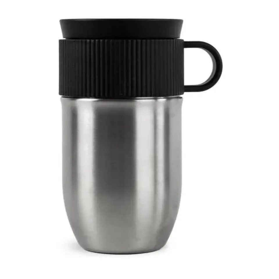 Sagaform Ted car mug thermos mug 28 cm, Silver Silver-coloured Best