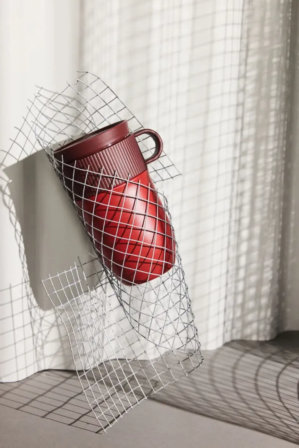 Sagaform Ted car mug thermos mug 28 cm, Wine Red Sale