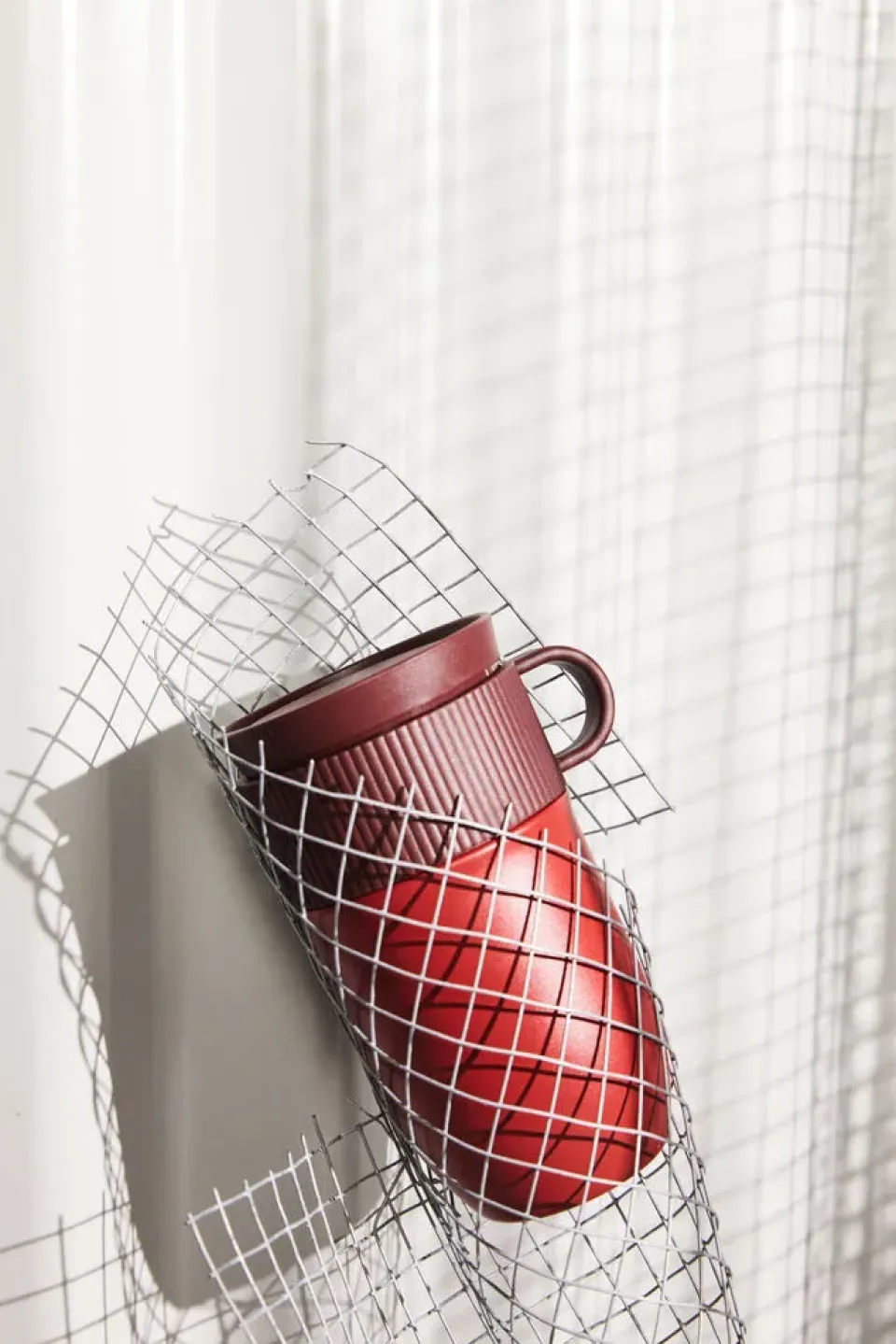 Sagaform Ted car mug thermos mug 28 cm, Wine Red Sale