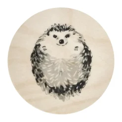 Muurla Teemu Järvi x glass coaster Ø10 cm, Hedgehog Beige New