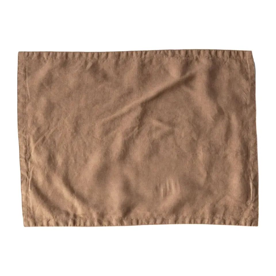 Tell Me More placemat linen 35x50 cm, Hazelnut Brown New