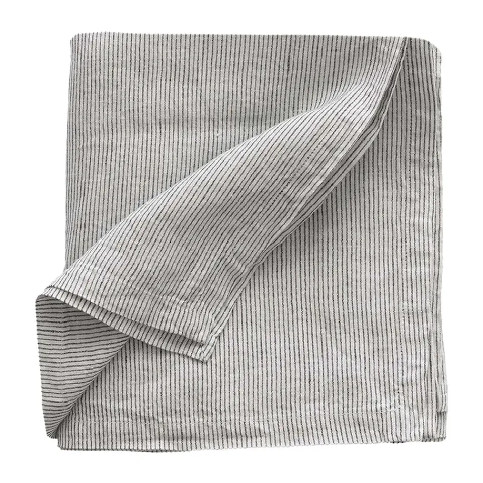 Tell Me More tablecloth 145x145 cm, Pinstripe BlackWhite Discount