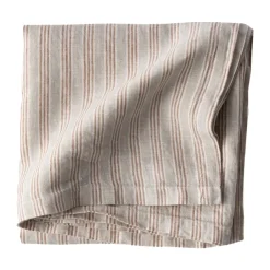 Tell Me More tablecloth 145x145 cm, Hazelnut stripe BrownBeige Hot