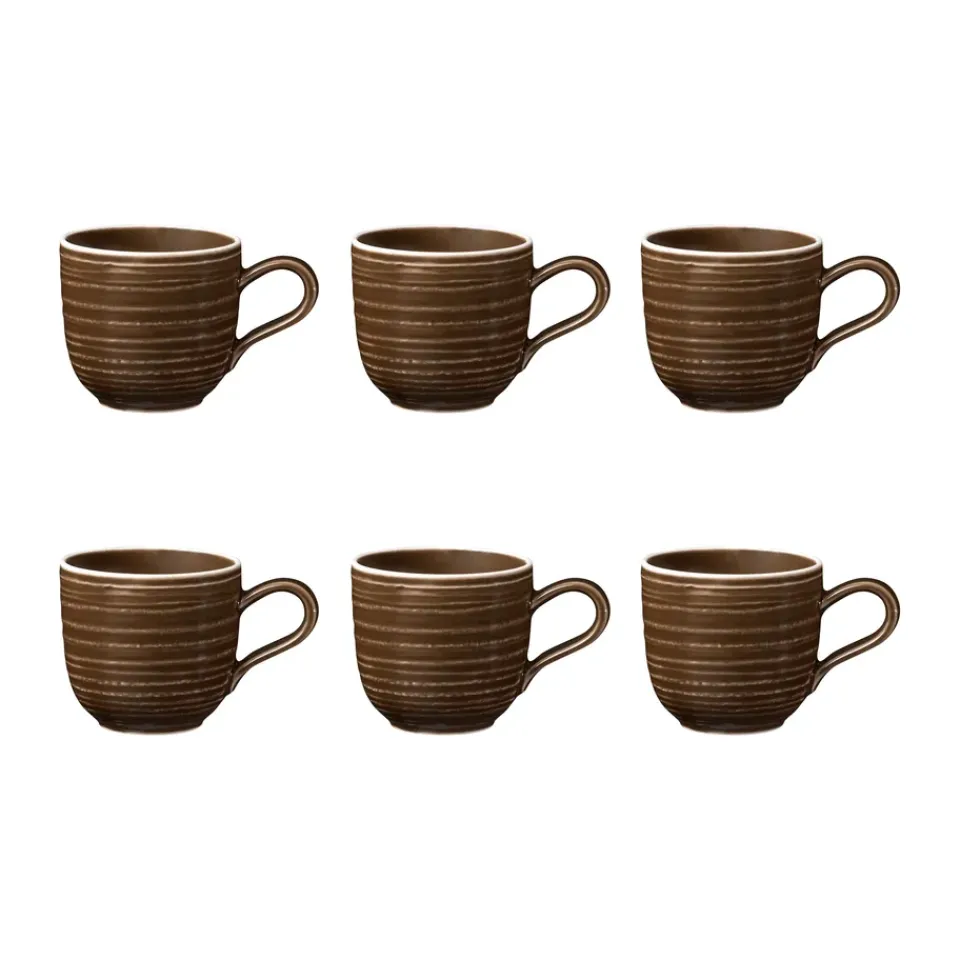 Seltmann Weiden Terra espresso cup 9 cl 6-pack, Earth Brown