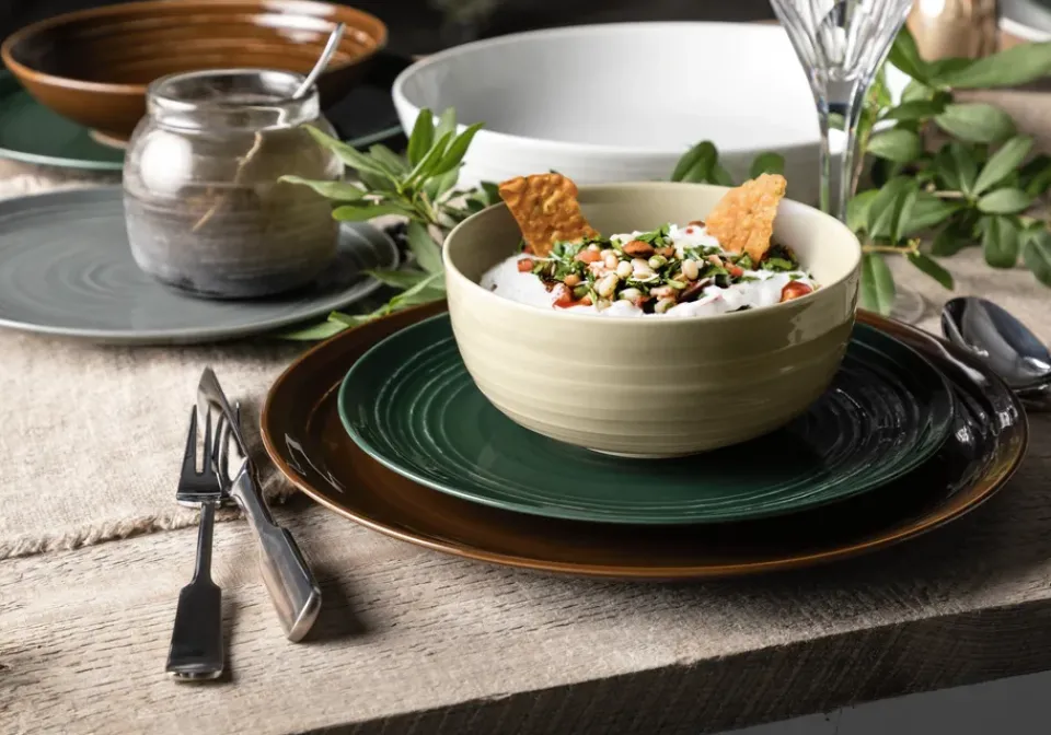 Seltmann Weiden Terra plate Ø27.8 cm 6-pack, Moss Green Hot