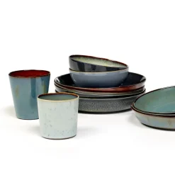 Serax Terres de Rêves plate 21 cm, misty grey-dark blue Beige Clearance