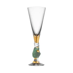 Orrefors The Sparkling Devil champagne glass 19 cl, green GreenTransparent Clearance