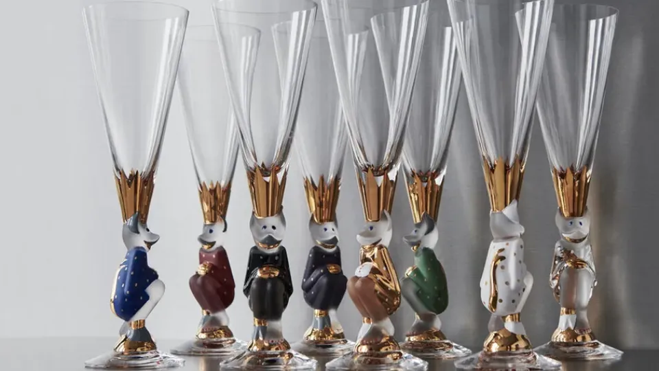 Orrefors The Sparkling Devil champagne glass 19 cl, Gold Gold-coloured Best