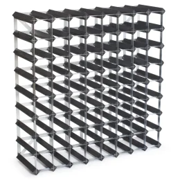 The Swedish Wine Rack Factory wine rack 72 bottles expandable, Black Discount