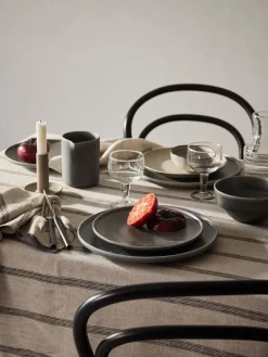 Tell Me More Thea tablecloth 145x270 cm, Denim stripe BeigeGrey Online