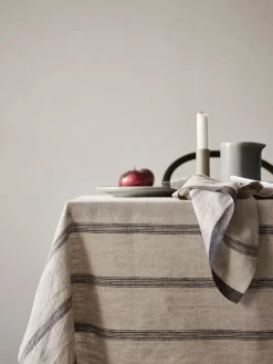 Tell Me More Thea tablecloth 145x330 cm, Denim stripe BeigeGrey Hot