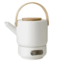 Stelton Theo teapot warmer, Sand White New