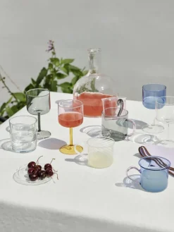 HAY Tint wine glass 25 cl 2-pack, Blue-clear TransparentBlue Discount