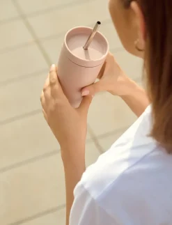 Stelton To Go Sip thermos mug with straw 0.4 L, Heather Pink