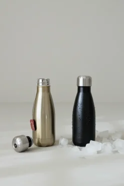 Sagaform To Go steel bottle 26 cl, Gold Gold-coloured Discount