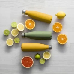 Sagaform To Go steel bottle 0.5 liter, Yellow Hot