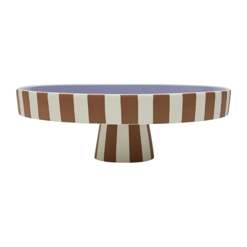 OYOY Toppu serving plate large Ø27 cm, Caramel-lavender BrownPurple Clearance