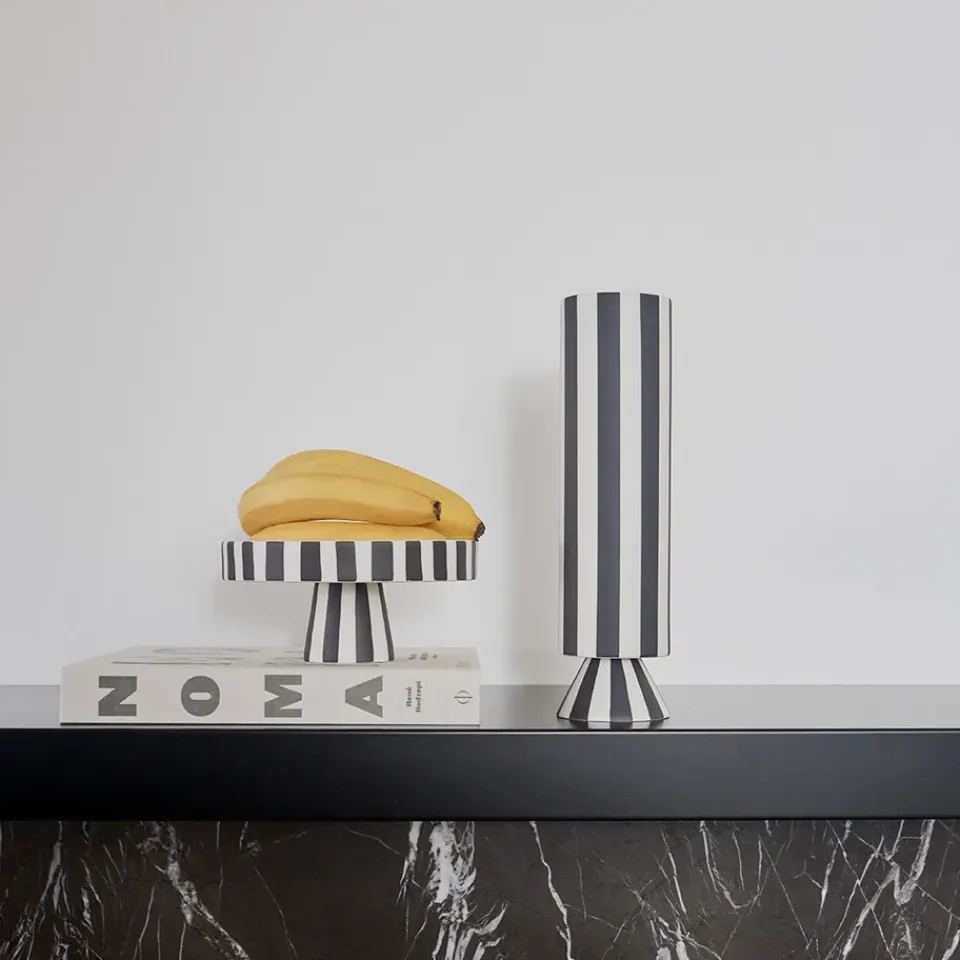 OYOY Toppu serving saucer Ø20 cm, black-white Multi Clearance