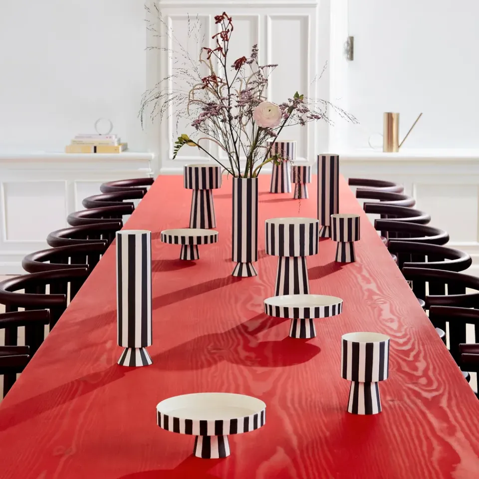 OYOY Toppu serving saucer Ø20 cm, black-white Multi Clearance