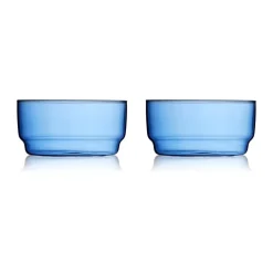Lyngby Glas Torino bowl 50 cl 2-pack, Blue Discount