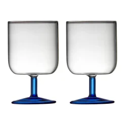 Lyngby Glas Torino wine glass 30 cl 2-pack, Clear-blue TransparentBlue Hot