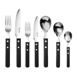Robert Welch Trattoria cutlery set 56 pieces, Black