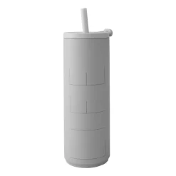 Design Letters Travel Life thermos with straw 50 cl, Light Grey Sale