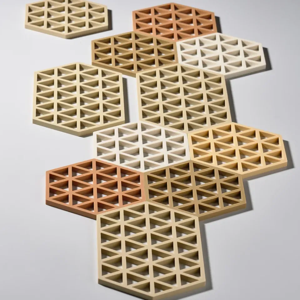 Zone Denmark Triangles trivet 14x16 cm, khaki Beige