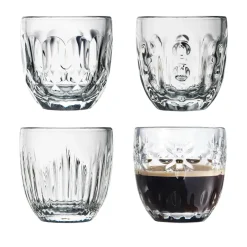 La Rochère Troquet espresso glass 10 cl 4 pieces, Clear Transparent New