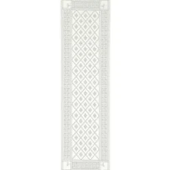 Ekelund Linneväveri Åttebladrose table runner 50x150 cm, Beige Clearance