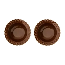 PotteryJo Tulipa deep plate Ø23 cm 2-pack, Umbra Brown Clearance