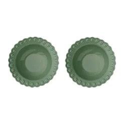 PotteryJo Tulipa deep plate Ø23 cm 2-pack, Verona Green
