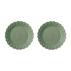 PotteryJo Tulipa small plate Ø20 cm 2-pack, Verona Green Sale