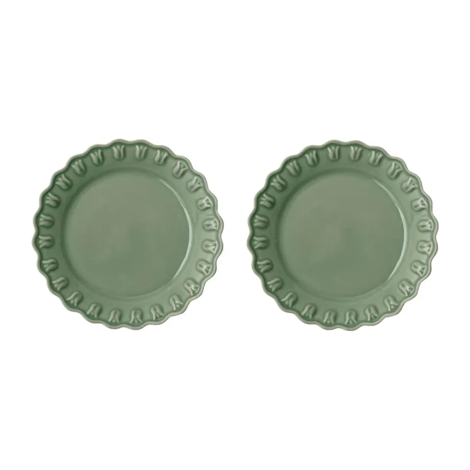 PotteryJo Tulipa small plate Ø20 cm 2-pack, Verona Green Sale