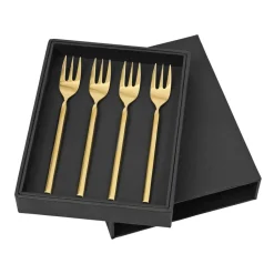 Broste Copenhagen Tvis fork 4-pack, gold Gold-coloured Hot