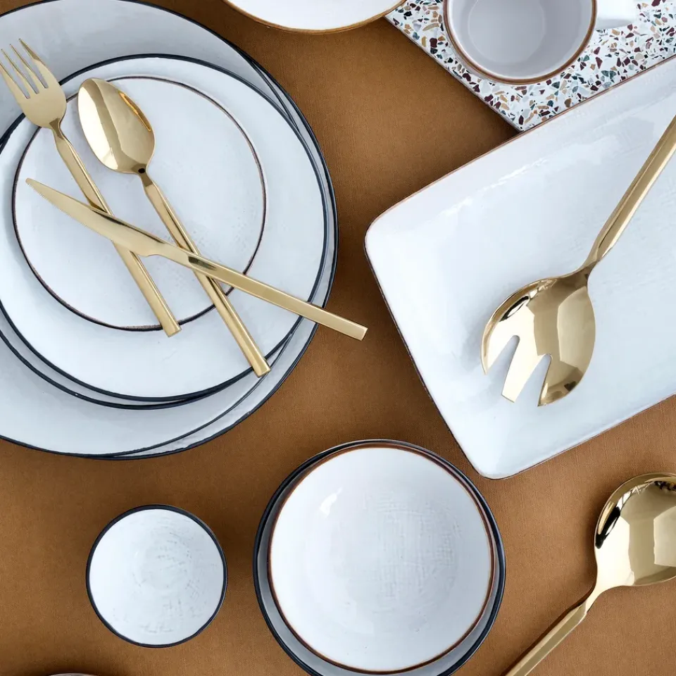 Broste Copenhagen Tvis fork 4-pack, gold Gold-coloured Hot
