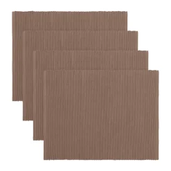 Linum Uni placemat 35x46 cm 4-pack, Dark mole Brown Sale