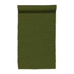 Linum Uni table runner 45x150 cm, Dark olive Green New